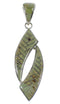 Southwestern Genuine Sterling Silver Turquoise Inlay Pendant AX48851